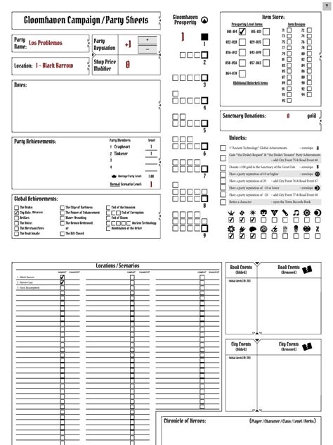 gloomhaven party sheet.